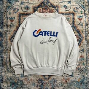 Vintage 1980s Catelli Pasta Logo Crewneck Large